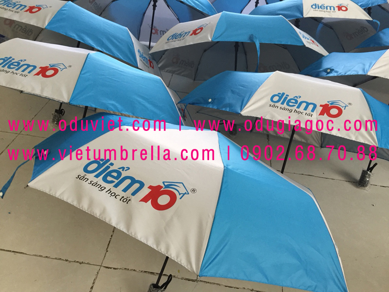 xưởng sản xuất ô dù cầm tay in logo quảng cáo